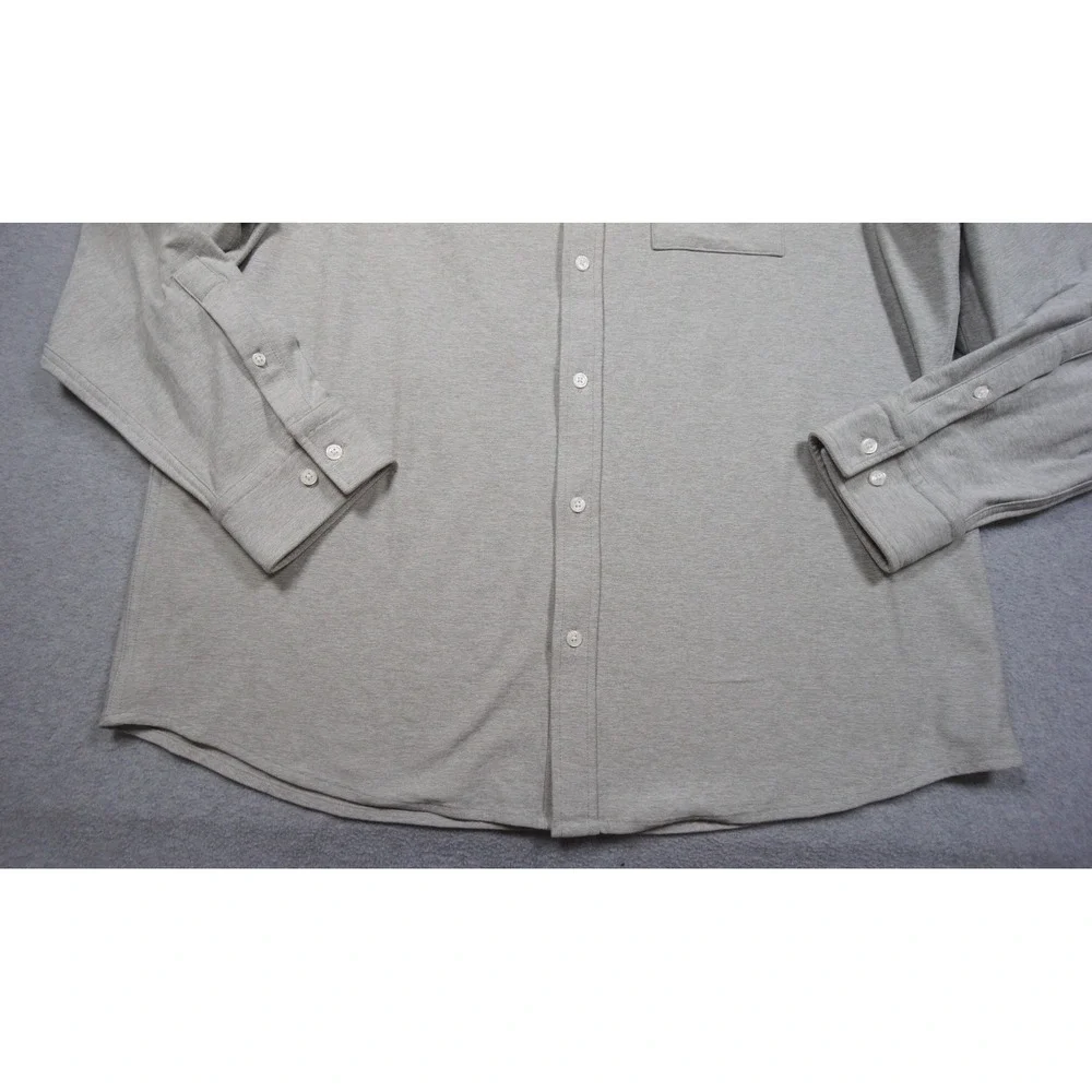 Rhone Shirt Mens 2XL XXL Gray Button Up Long Sleeve Stretch Outdoors Collared